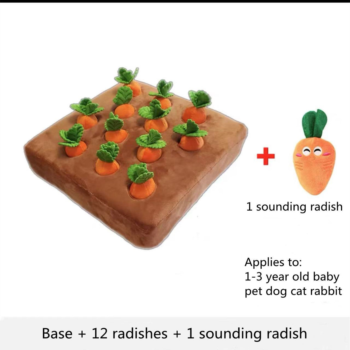Pet Dog Toys Carrot Plush Toy Vegetable Chew Toy For Dogs